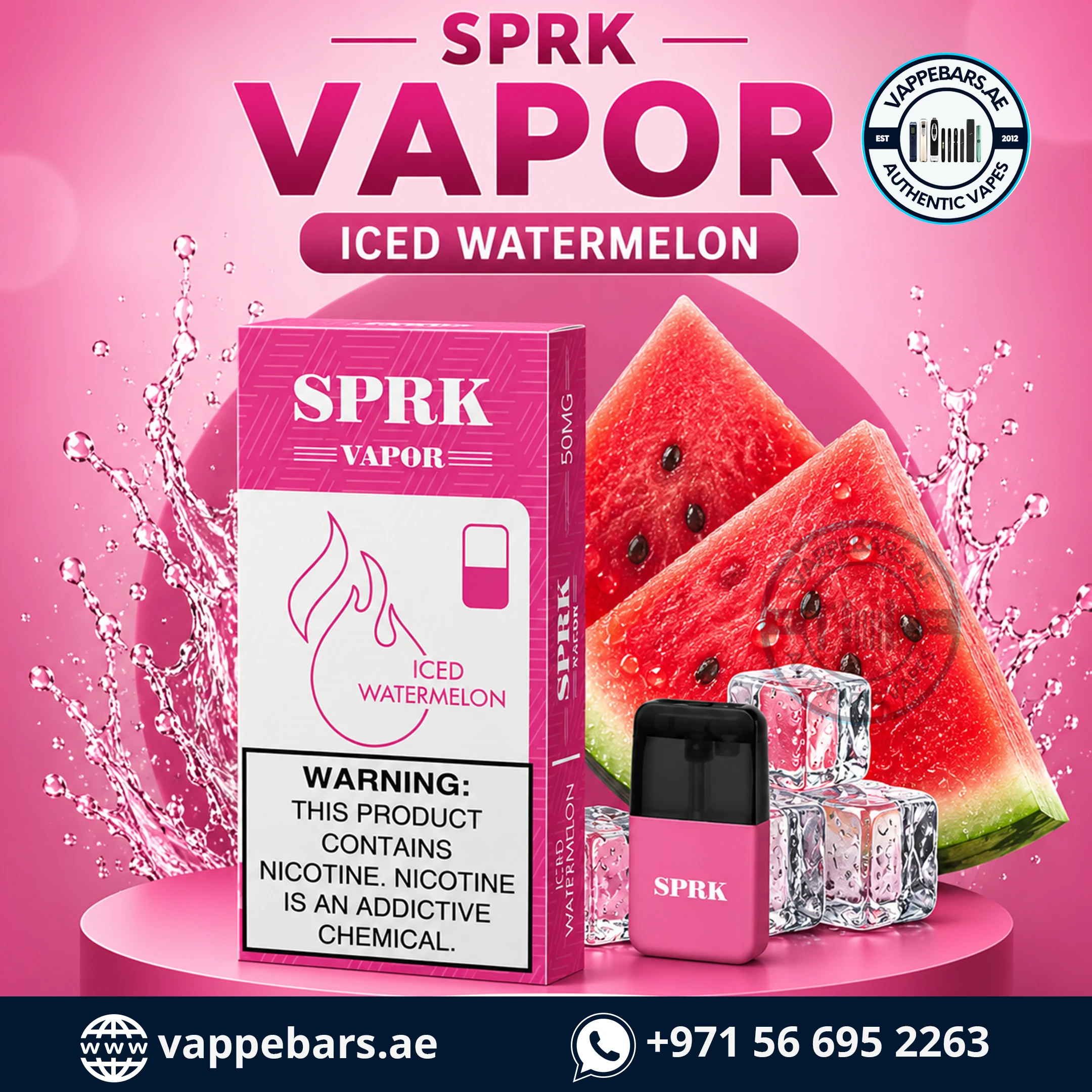 SPRK VAPOR Iced Watermelon in Dubai UAE SPRK VAPOR Iced Watermelon in Dubai UAE
