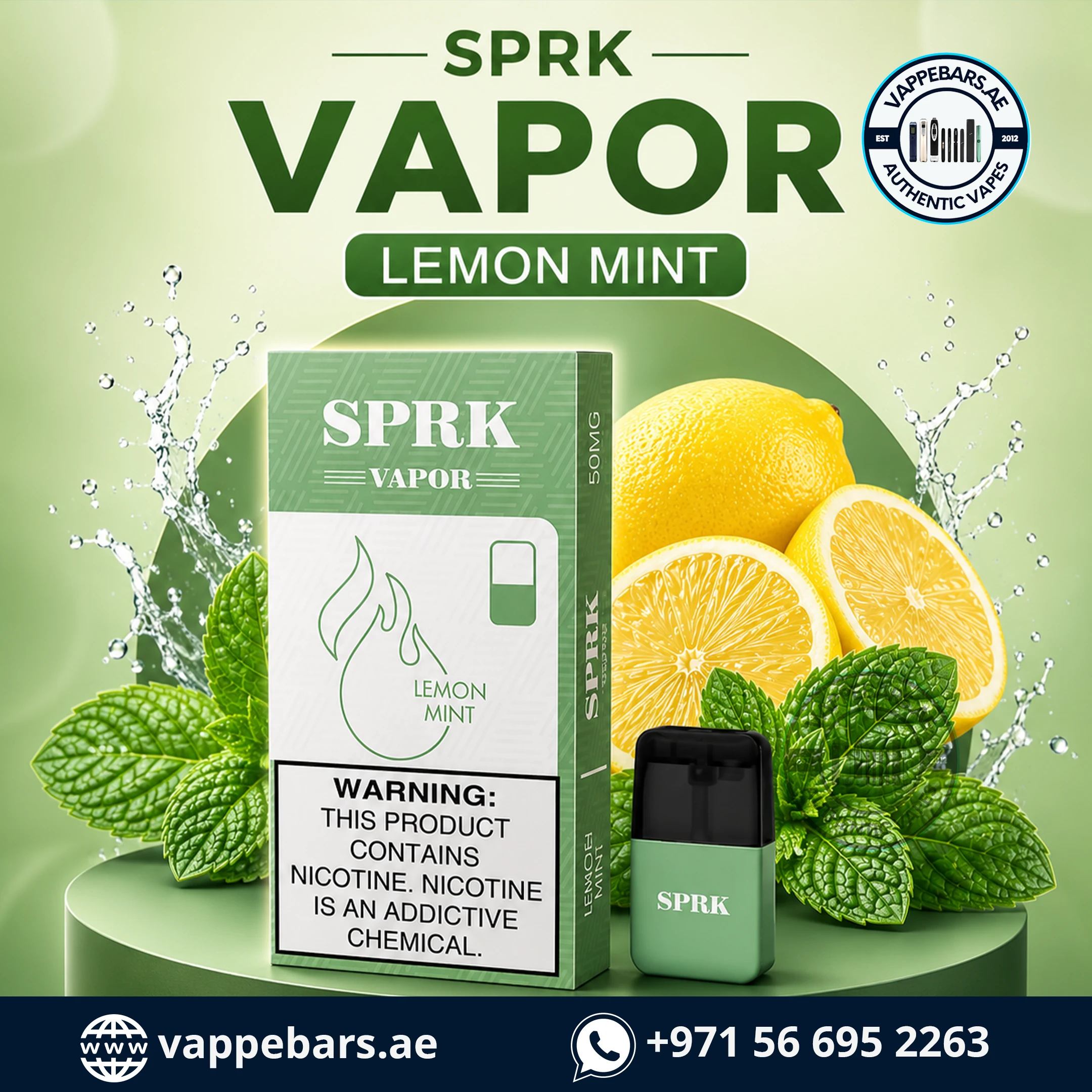 SPRK VAPOR Lemon Mint in Sharjah UAE SPRK VAPOR Lemon Mint in Sharjah UAE